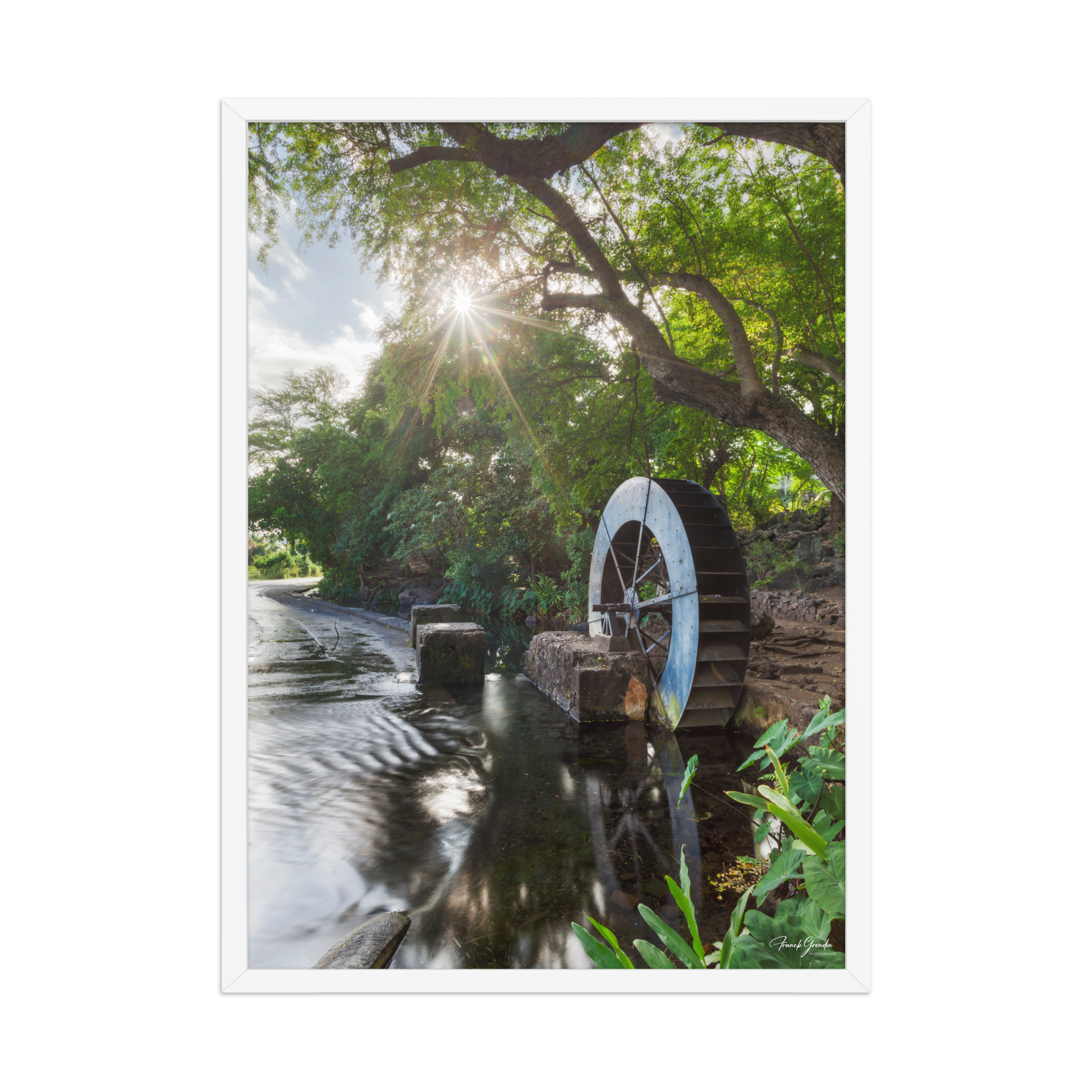 Affiche de La Réunion Le Moulin de la Tour des Roches 50 × 70 cm / Blanc - photographie Franck Grondin