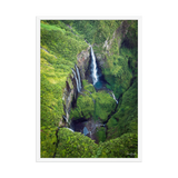 Affiche de La Réunion Le Trou de Fer vu du Ciel 50 × 70 cm / Blanc - photographie Franck Grondin