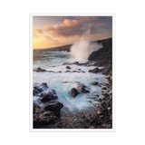 Affiche de La Réunion Coucher de Soleil à la Pointe des Châteaux 50 × 70 cm / Blanc - photographie Franck Grondin