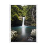 Affiche de La Réunion Cascade de Takamaka 50 × 70 cm / Blanc - photographie Franck Grondin