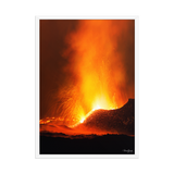 Affiche de La Réunion Fontaines de Lave, Mai 2015 50 × 70 cm / Blanc - photographie Franck Grondin