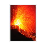 Affiche de La Réunion Éruption de Février 2015 50 × 70 cm / Blanc - photographie Franck Grondin