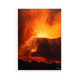 Affiche de La Réunion Éruption de Mai 2015 50 × 70 cm / Blanc - photographie Franck Grondin