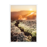 Affiche de La Réunion Éruption d'Août 2015 50 × 70 cm / Blanc - photographie Franck Grondin