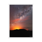 Affiche de La Réunion Éruption sous les Étoiles, Février 2019 50 × 70 cm / Blanc - photographie Franck Grondin