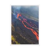 Affiche de La Réunion Éruption d'Octobre 2019 50 × 70 cm / Blanc - photographie Franck Grondin