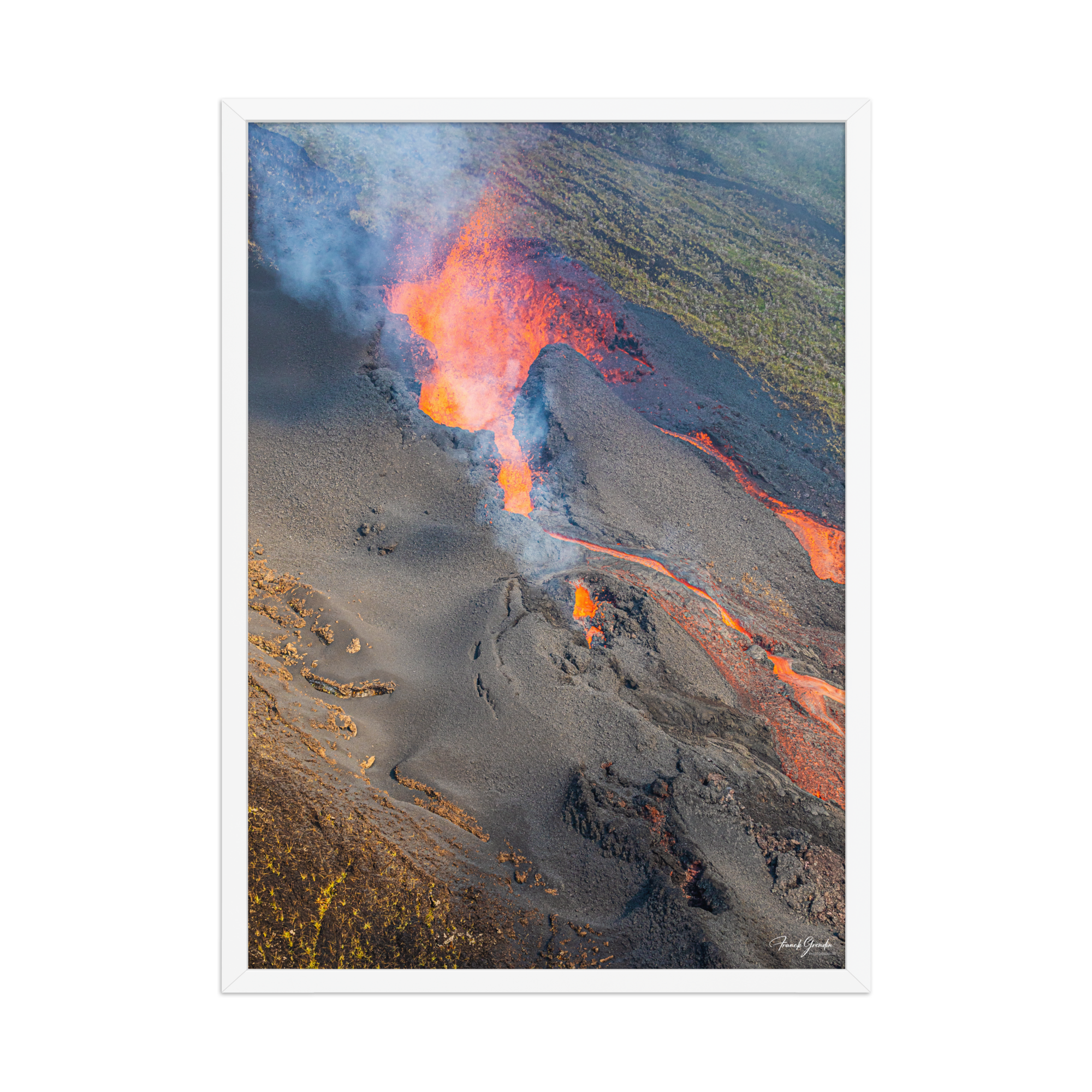Affiche de La Réunion Coulées d'Octobre 2019 50 × 70 cm / Blanc - photographie Franck Grondin