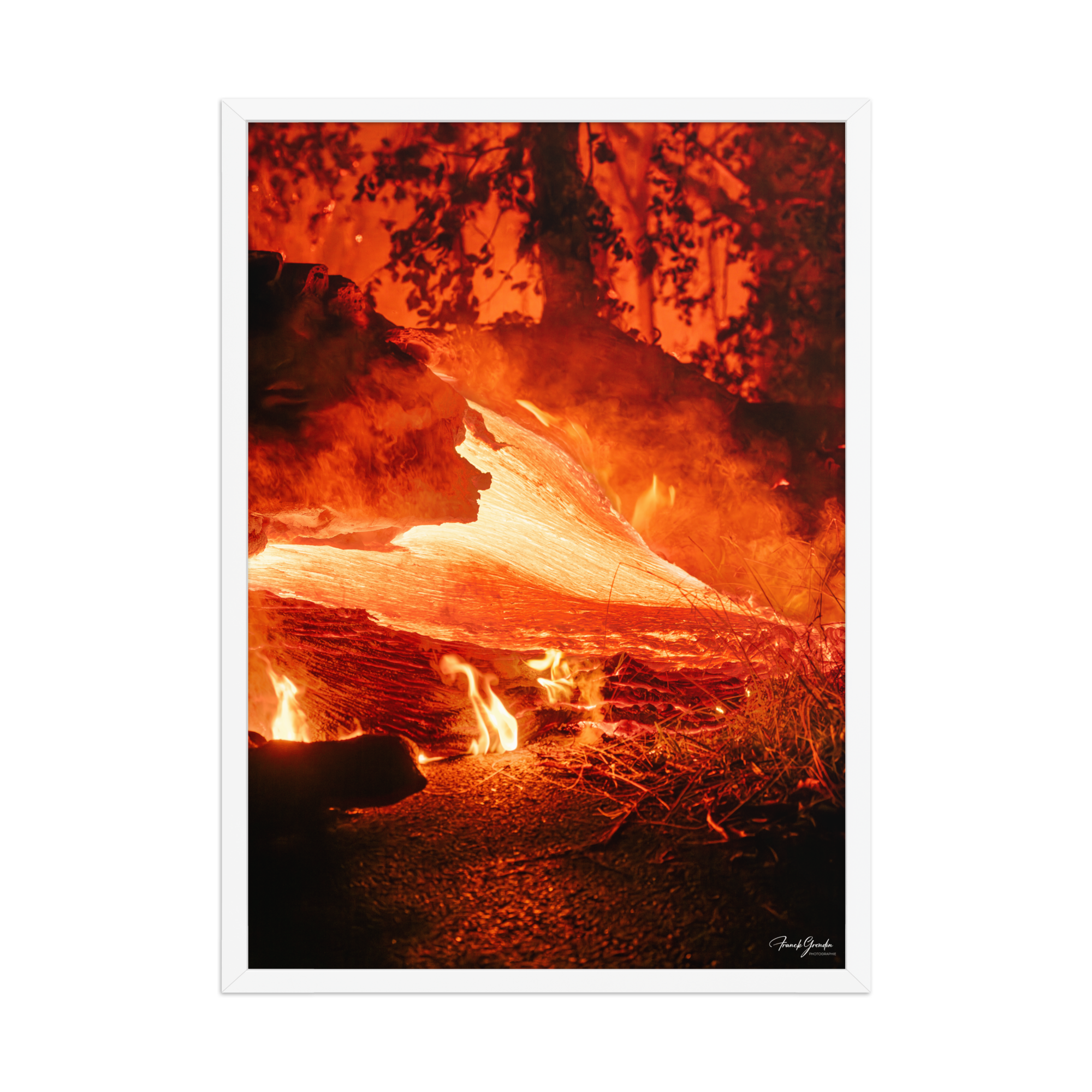Affiche de La Réunion Coulée de Février 2026 50 × 70 cm / Blanc - photographie Franck Grondin