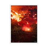 Affiche de La Réunion Éruption de Février 2026 50 × 70 cm / Blanc - photographie Franck Grondin