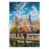 Affiche de Paris Notre-Dame 61 × 91 cm / Blanc - Univile