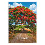 Affiche de la Réunion Flamboyant des champs 61 × 91 cm / Blanc - Univile