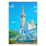 Affiche de Marseille Notre-Dame de la Garde 61 × 91 cm / Blanc - Univile