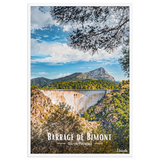 Affiche Barrage de la Sainte-Victoire  61 × 91 cm / Blanc - Univ'île