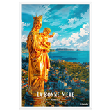 Affiche de Marseille La Bonne Mère 61 × 91 cm / Blanc - Univile
