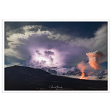 Affiche de La Réunion Tonnerre et Feu 61 × 91 cm / Blanc - Univile La Réunion