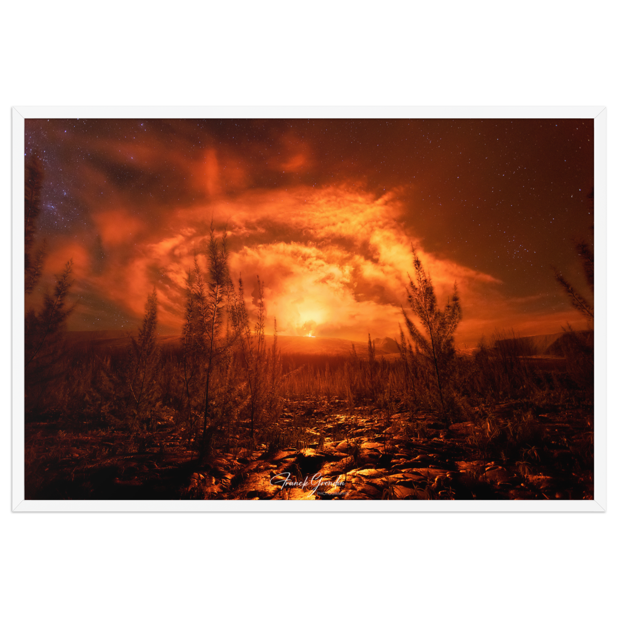 Affiche de La Réunion Le Soleil de Minuit 61 × 91 cm / Blanc - Univile La Réunion