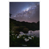 Affiche de La Réunion VOIE LACTEE PITON DE L'EAU 61 × 91 cm / Blanc - Univile La Réunion