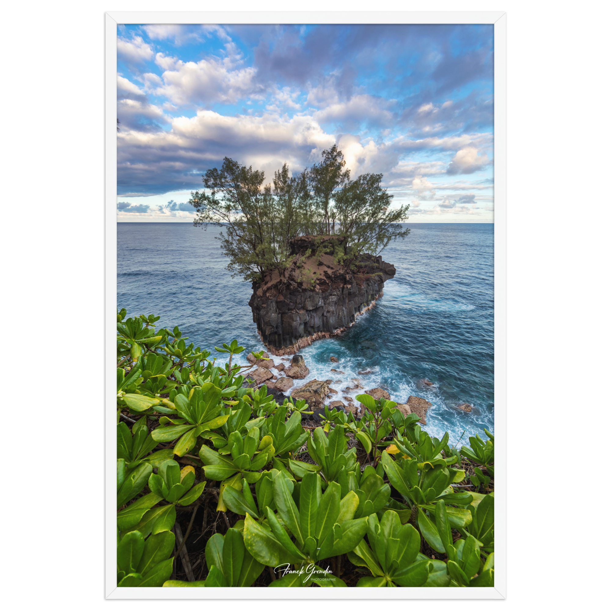 Affiche de La Réunion Roche Pas de Cabris 61 × 91 cm / Blanc - Univile La Réunion