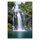 Affiche de La Réunion Cascade des Aigrettes 61 × 91 cm / Blanc - Univile La Réunion