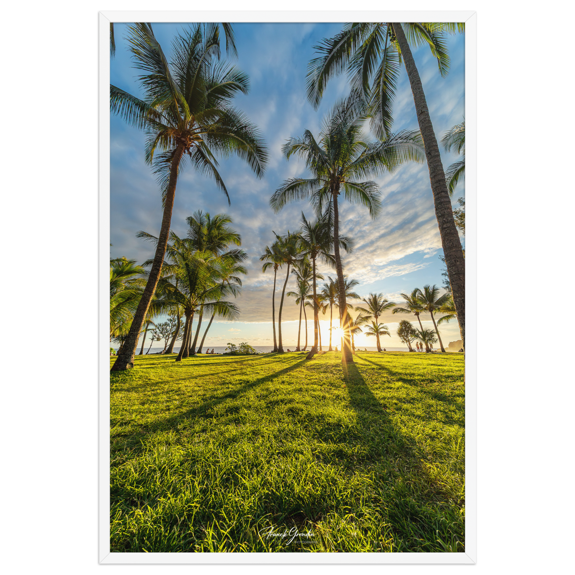 Affiche de La Réunion Sunset Grande Anse 61 × 91 cm / Blanc - Univile La Réunion
