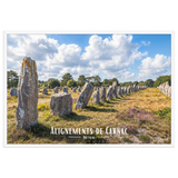 Affiche de Bretagne Alignements de Carnac 61 × 91 cm / Blanc - Univile Bretagne