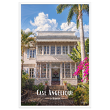 Affiche de La Réunion Case Angélique 61 × 91 cm / Blanc - Univile La Réunion