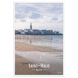 Affiche de Bretagne Saint-Malo 61 × 91 cm / Blanc - Univile Bretagne