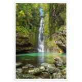 Affiche de La Réunion Cascade du Bassin Chouchou 61 × 91 cm / Blanc - photographie Franck Grondin