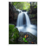 Affiche de La Réunion Cascade du Pont Rouge, Le Tremblet 61 × 91 cm / Blanc - photographie Franck Grondin