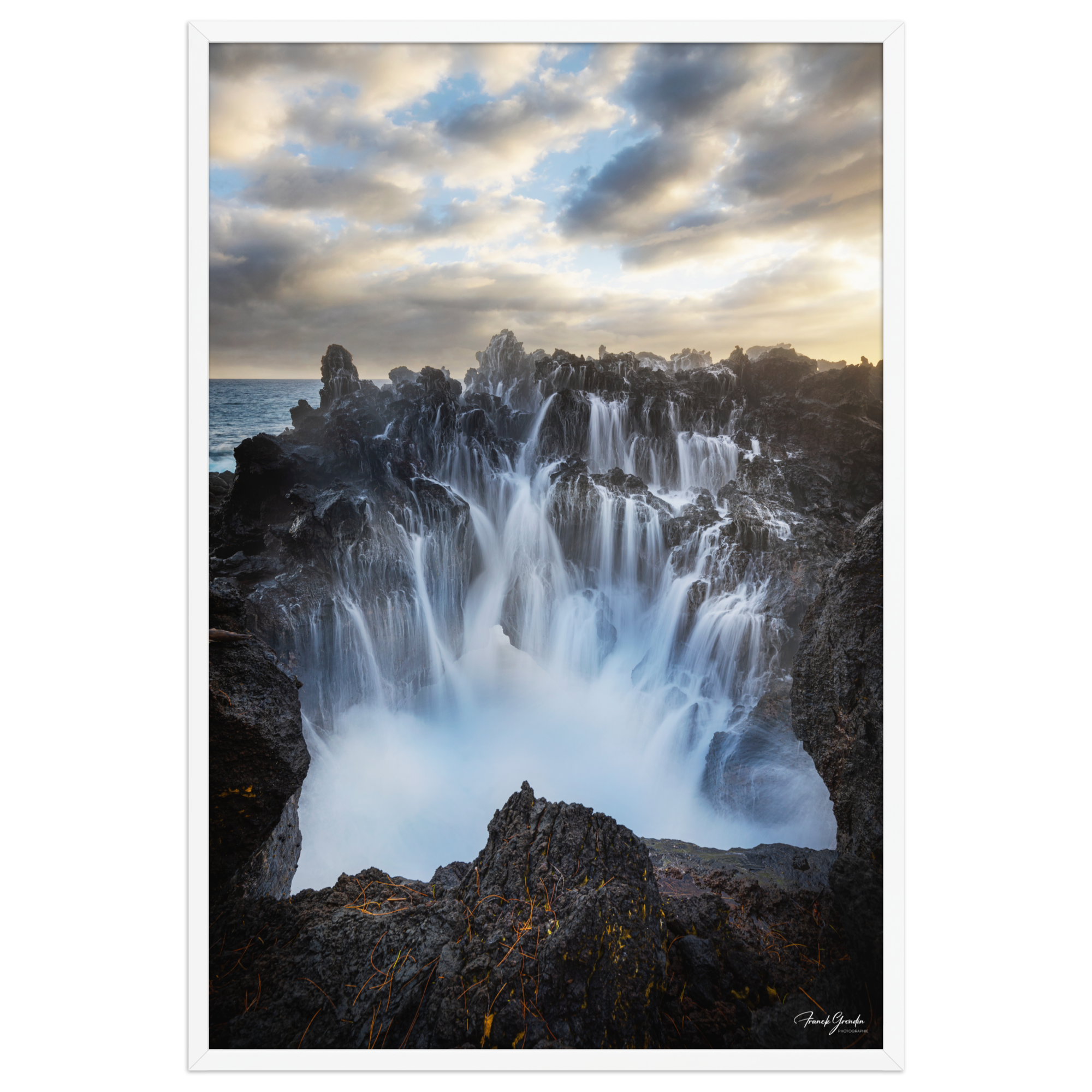 Affiche de La Réunion Le Gouffre du Baril 61 × 91 cm / Blanc - photographie Franck Grondin