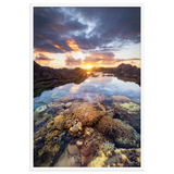 Affiche de La Réunion Coraux de la Souris Blanche 61 × 91 cm / Blanc - photographie Franck Grondin