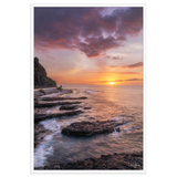 Affiche de La Réunion Crépuscule au Cap Champagne 61 × 91 cm / Blanc - photographie Franck Grondin