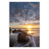 Affiche de La Réunion Coucher de Soleil à la Pointe du Diable 61 × 91 cm / Blanc - photographie Franck Grondin