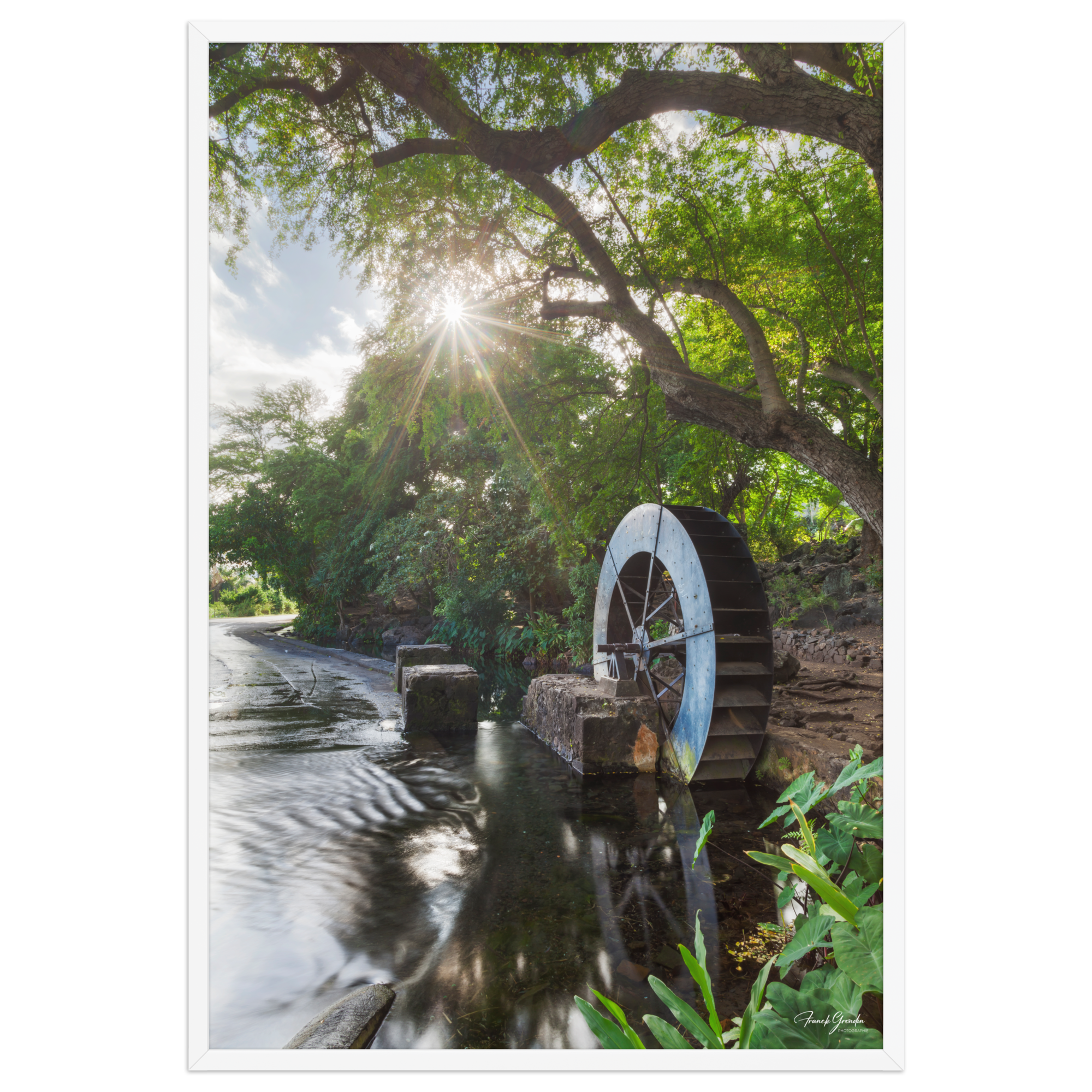 Affiche de La Réunion Le Moulin de la Tour des Roches 61 × 91 cm / Blanc - photographie Franck Grondin