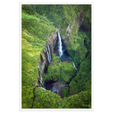 Affiche de La Réunion Le Trou de Fer vu du Ciel 61 × 91 cm / Blanc - photographie Franck Grondin