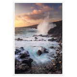 Affiche de La Réunion Coucher de Soleil à la Pointe des Châteaux 61 × 91 cm / Blanc - photographie Franck Grondin