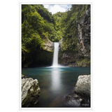 Affiche de La Réunion Cascade de Takamaka 61 × 91 cm / Blanc - photographie Franck Grondin