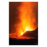 Affiche de La Réunion Fontaines de Lave, Mai 2015 61 × 91 cm / Blanc - photographie Franck Grondin