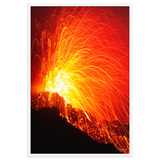 Affiche de La Réunion Éruption de Février 2015 61 × 91 cm / Blanc - photographie Franck Grondin