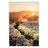 Affiche de La Réunion Éruption d'Août 2015 61 × 91 cm / Blanc - photographie Franck Grondin