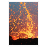 Affiche de La Réunion Fontaine de Lave, Août 2015 61 × 91 cm / Blanc - photographie Franck Grondin