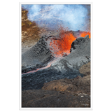 Affiche de La Réunion Le Piton de la Fournaise vu du Ciel 61 × 91 cm / Blanc - photographie Franck Grondin