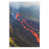 Affiche de La Réunion Éruption d'Octobre 2019 61 × 91 cm / Blanc - photographie Franck Grondin