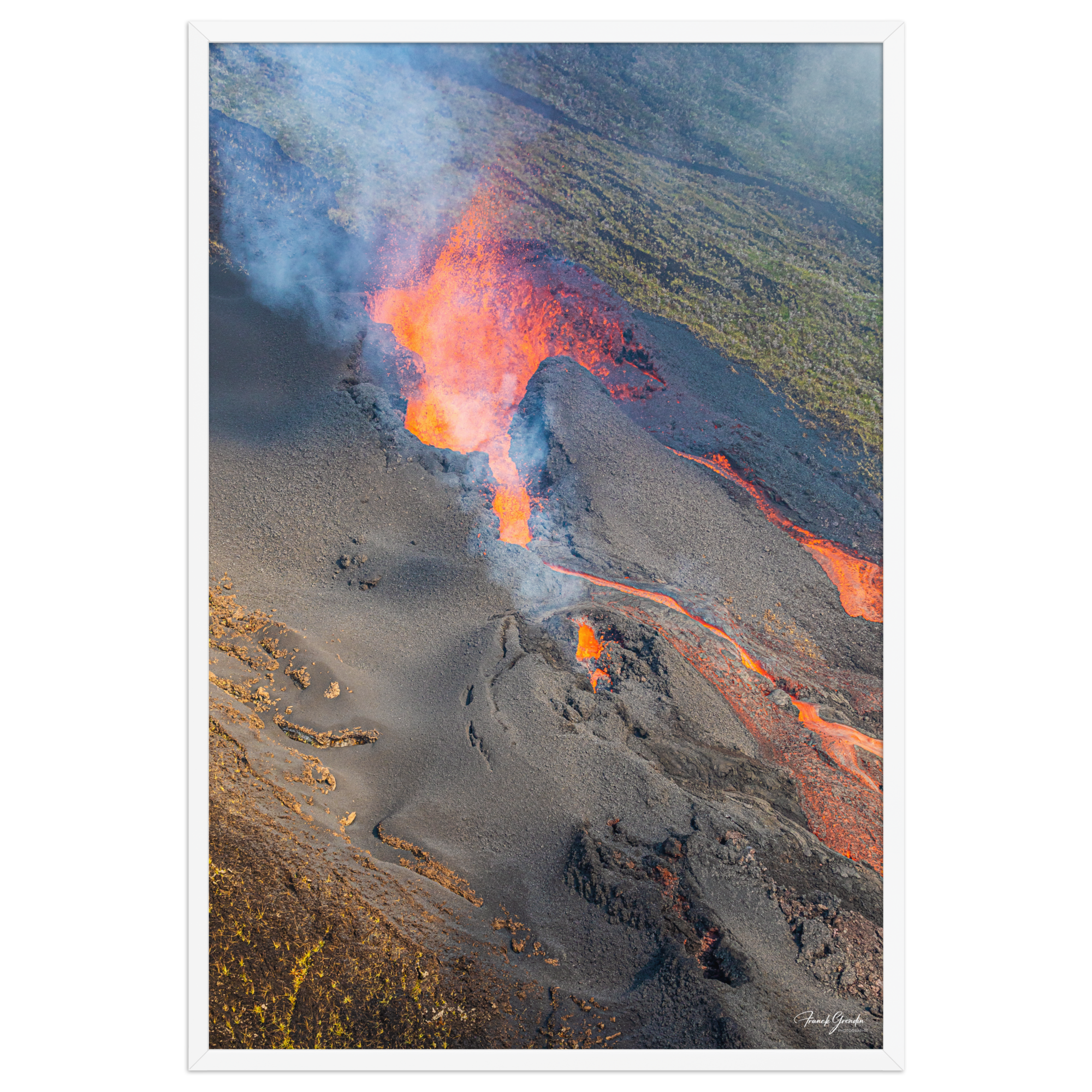Affiche de La Réunion Coulées d'Octobre 2019 61 × 91 cm / Blanc - photographie Franck Grondin