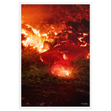 Affiche de La Réunion Éruption de Février 2026 61 × 91 cm / Blanc - photographie Franck Grondin