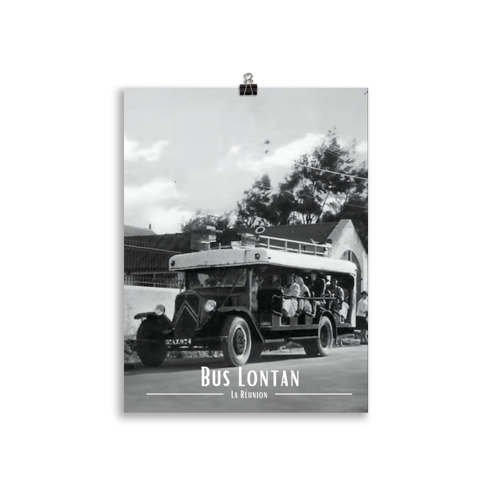 Affiche de la Réunion Car Courant d’Air Noir & Blanc  - Univile