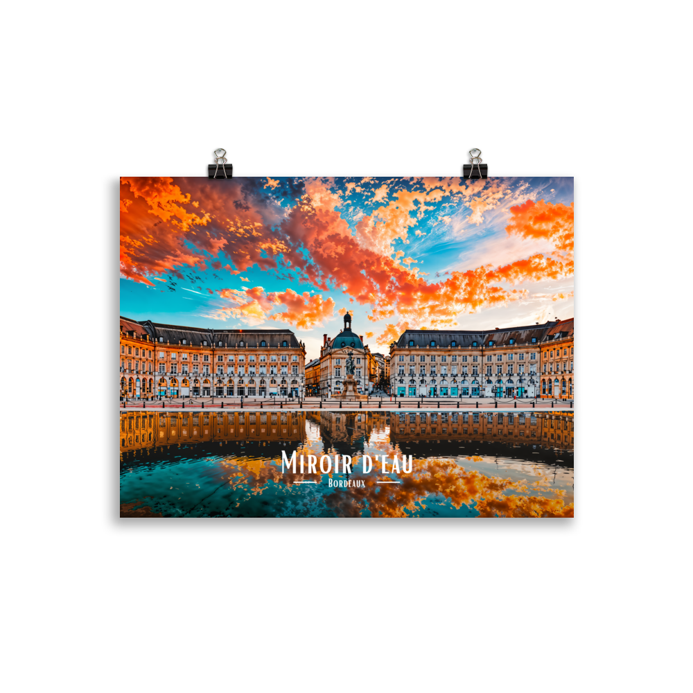 Affiche de Bordeaux Miroir d’eau - Bordeaux  - Univile