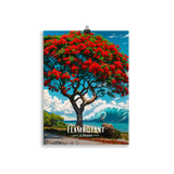 Affiche de La Réunion Flamboyant du Lagon 30 × 40 cm / Sans cadre - Univile La Réunion