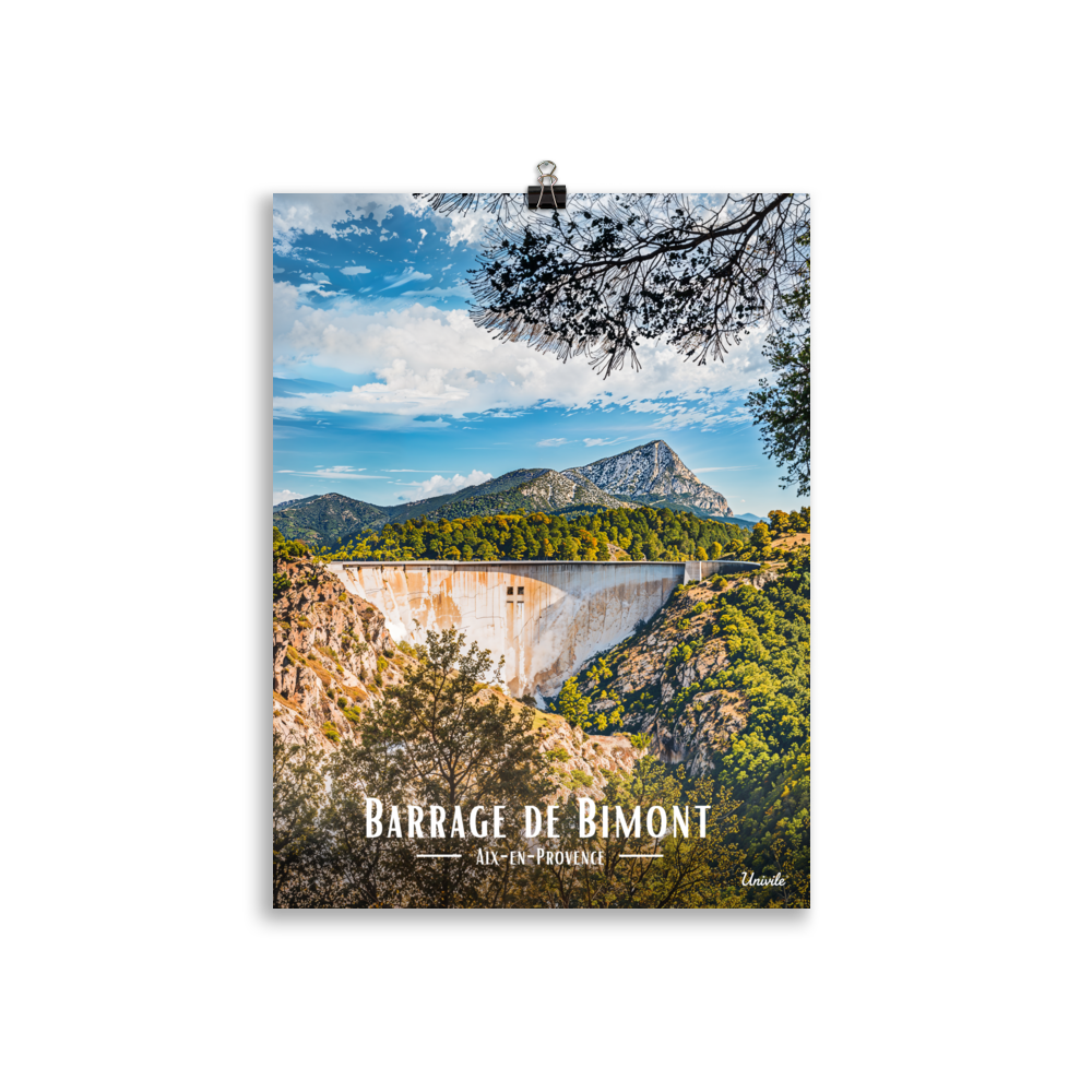Affiche Barrage de la Sainte-Victoire  30 × 40 cm / Sans Cadre - Univ'île