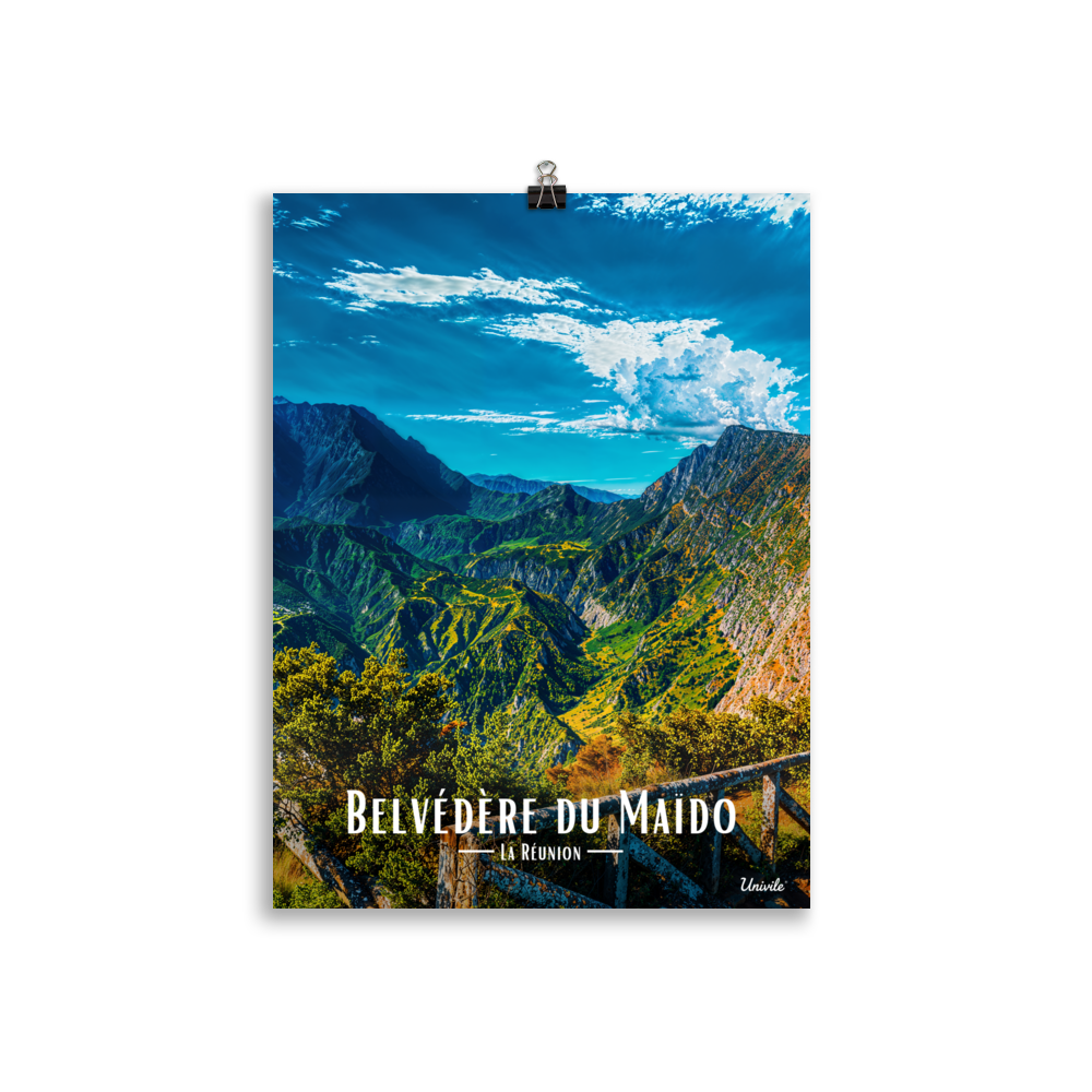 Affiche de la Réunion Belvédère du Maïdo 30 × 40 cm / Sans Cadre - Univile